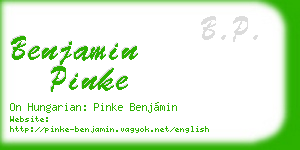 benjamin pinke business card