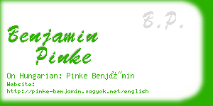 benjamin pinke business card